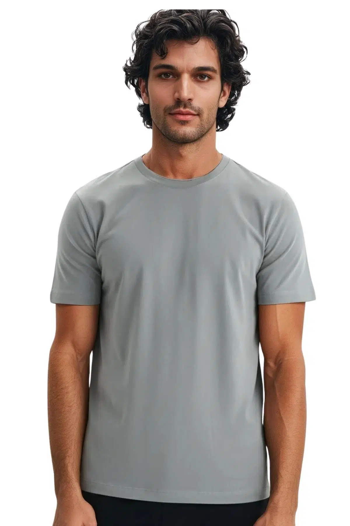 Ar-ma Erkek Bisiklet Yaka Tişört Regular Fit %100 Pamuk Süprem Basic Baskısız Y31344408002 - Gri-G2