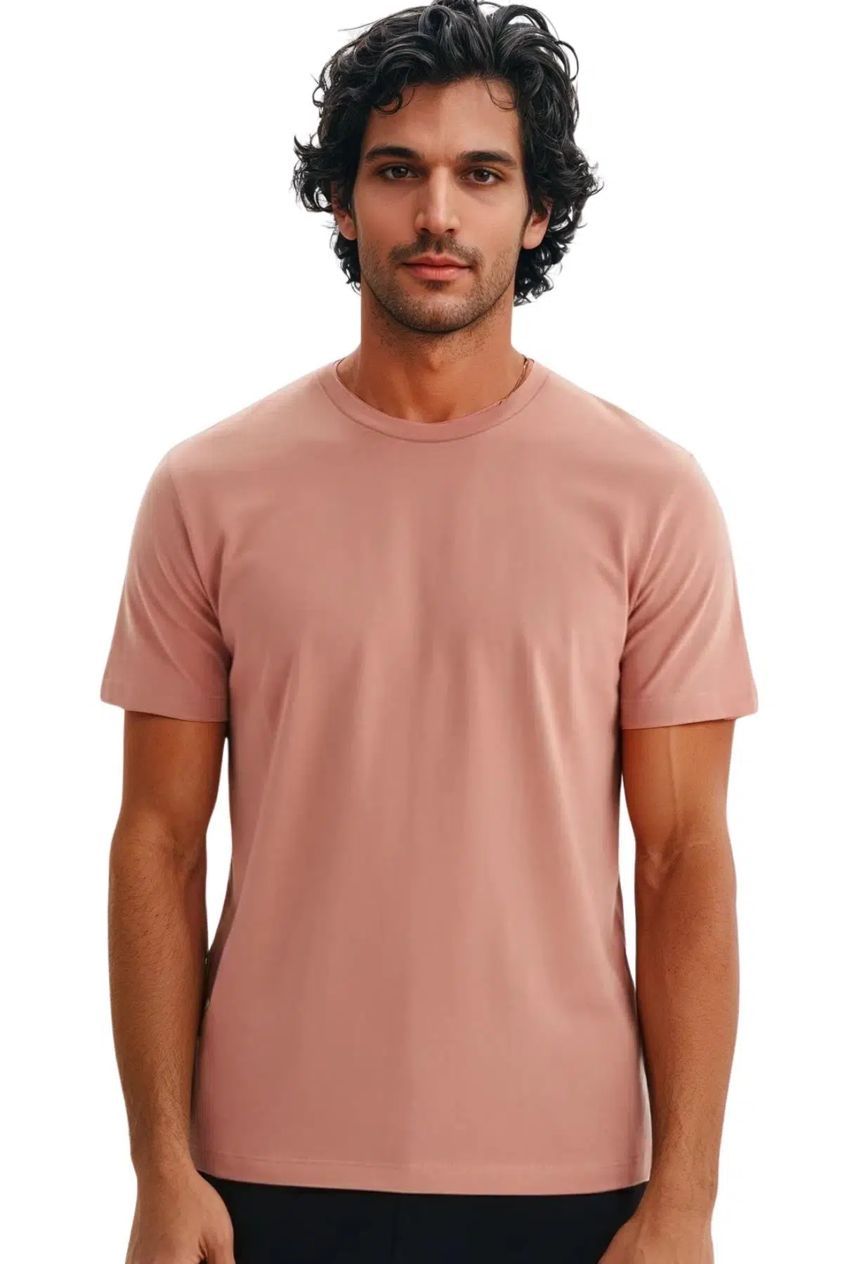 Ar-ma Erkek Bisiklet Yaka Tişört Regular Fit %100 Pamuk Süprem Basic Baskısız Y31344408002 - Pembe-P3