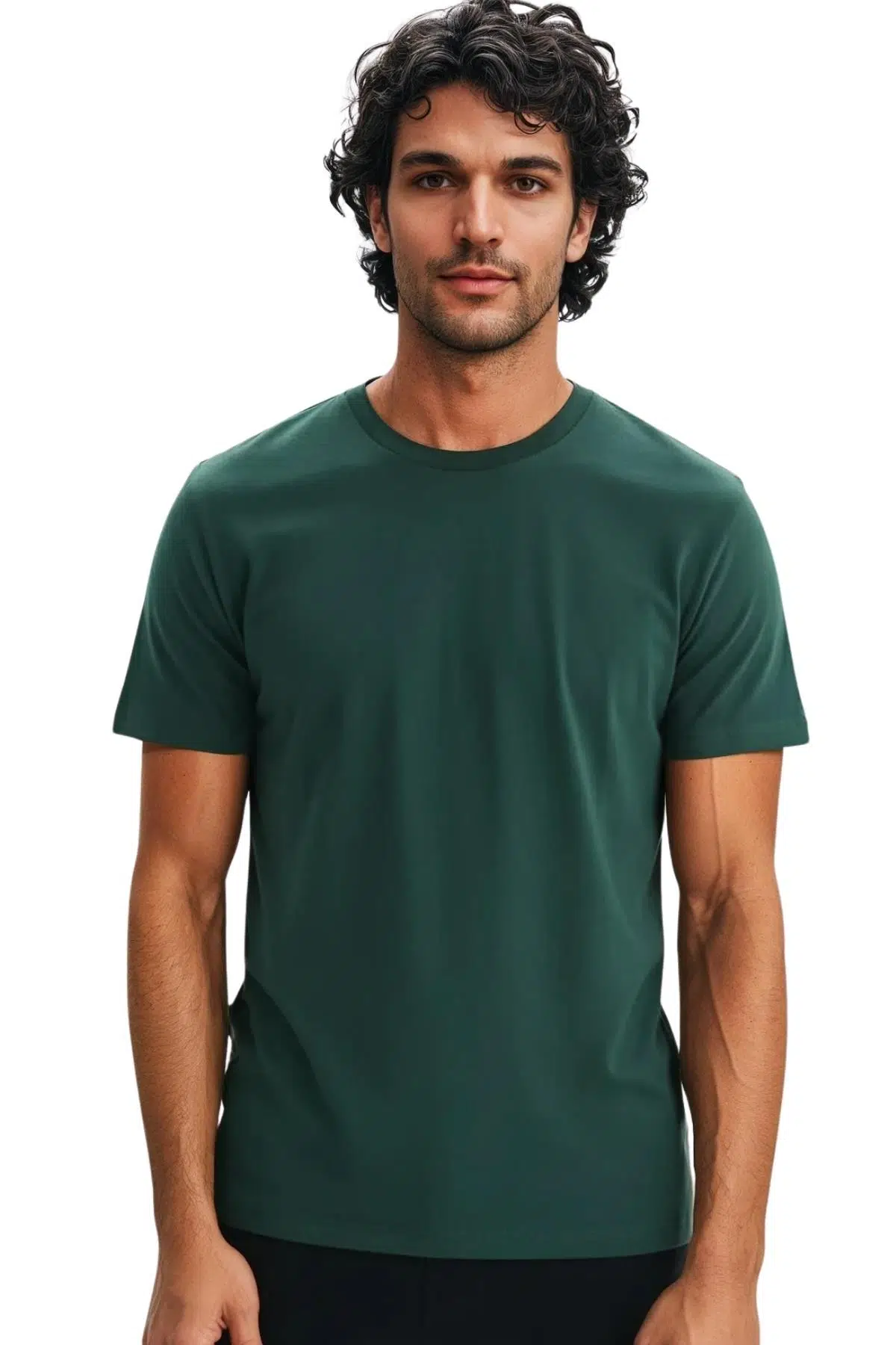 Ar-ma Erkek Bisiklet Yaka Tişört Regular Fit %100 Pamuk Süprem Basic Baskısız Y31344408002 - Yeşil-Y14