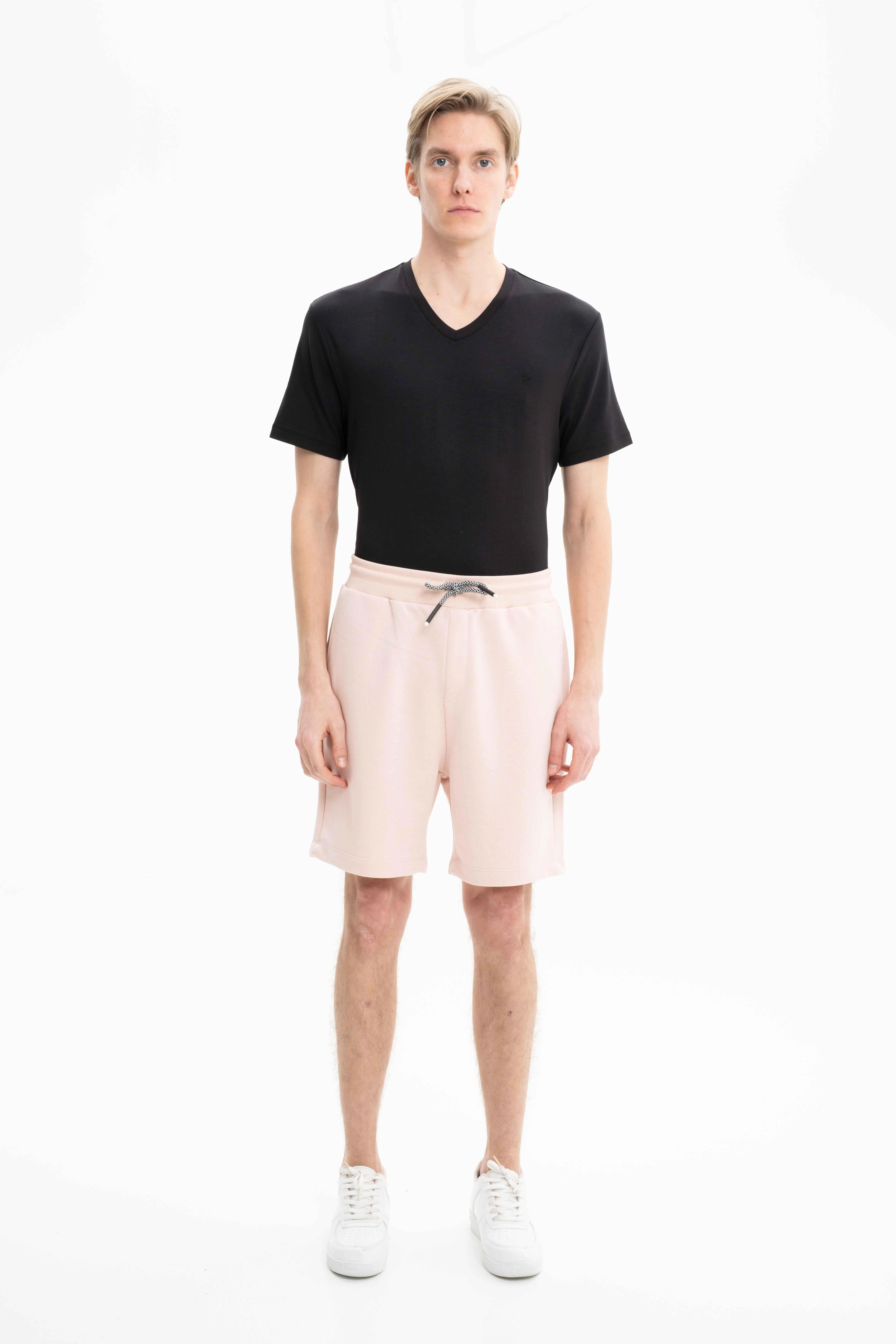 Ar-ma Erkek Şort Baskisiz Basic İp Kapatmali Ön Cepsiz Arka Tek Cepli Şort Örme Kumaş Regular Fit %75 Pamuk %25 Polyester 30/1 3 İplik Şardonsuz K26504278801 - Pembe-P1