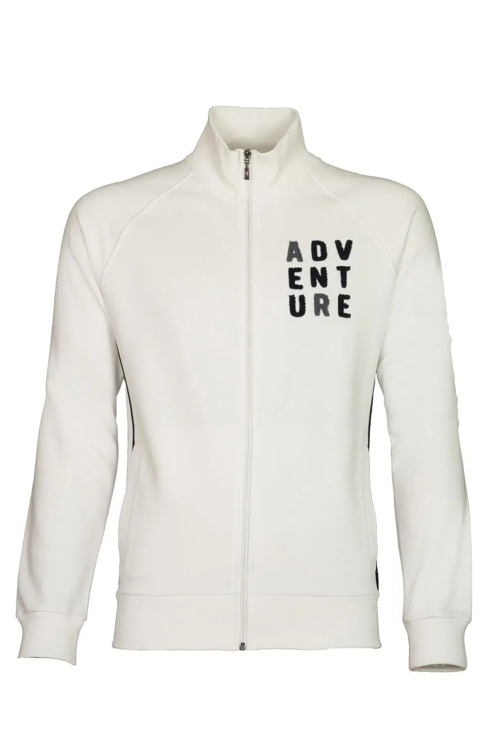 Ar-ma Erkek Tam Fermuar Sweatshirt Yazi Baskili Fleto Cepli Dik Yaka Regular Fit Diagonal Üç İplik K21324921801 - Ekru-E1